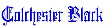 Colchester Black шрифт